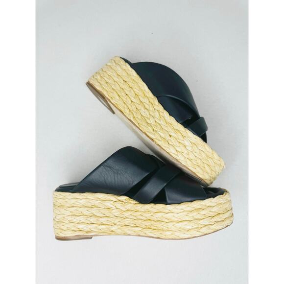 Andre Assous Calesa Crossover Strap Slip on Espadrille Sandals in Navy size 38 - Picture 9 of 10